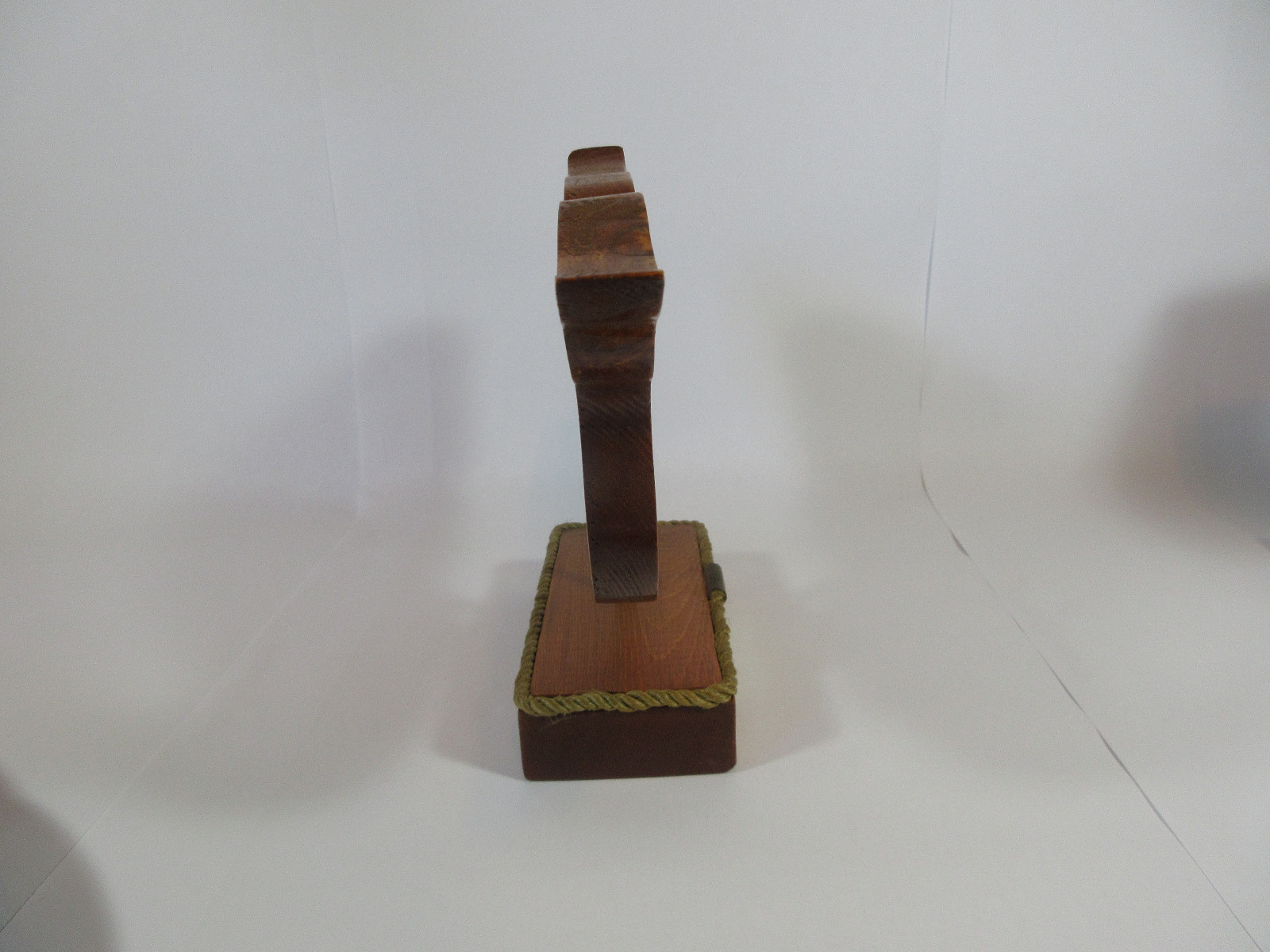 VINTAGE SPERM WHALE WOOD DECORATIVE FIGURE WITH STAND NAUTICAL OCEAN DECOR