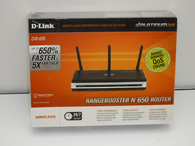 D-Link DIR-635 Rangebooster N 650 Router BRAND NEW SEALED BOX