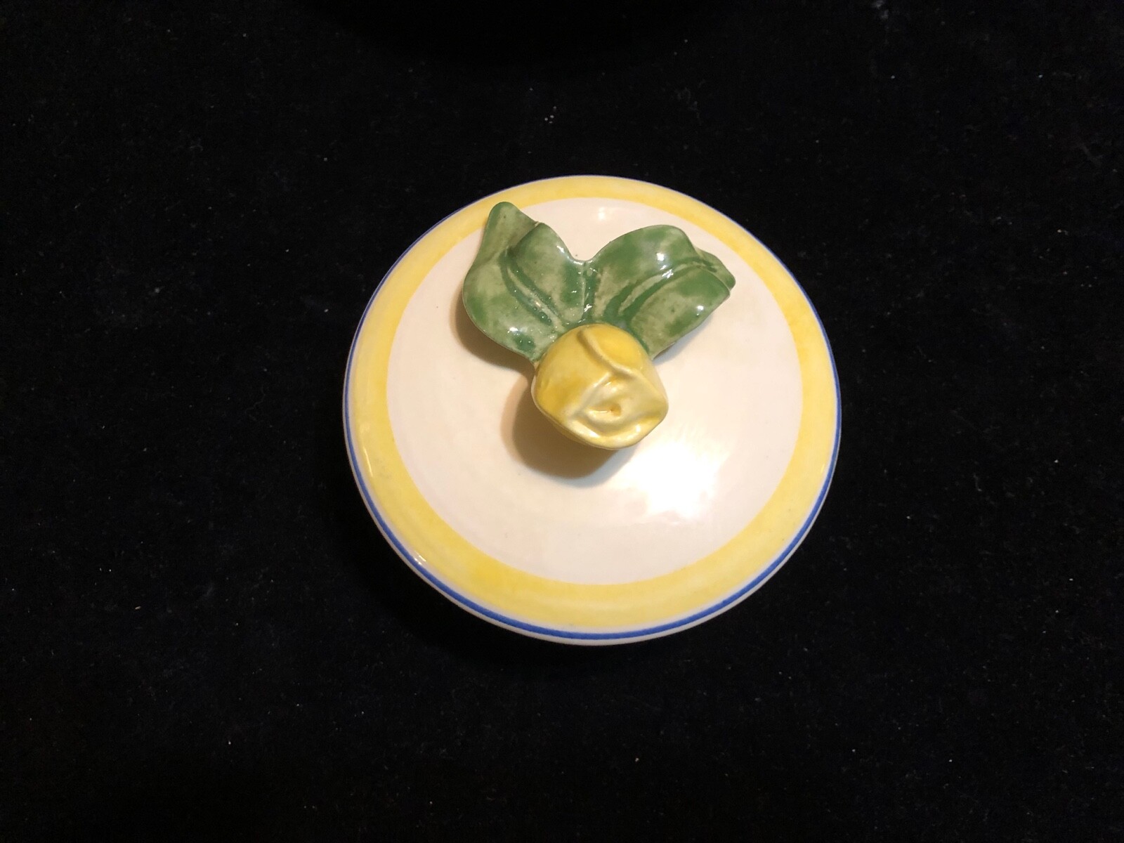 Red Wing China Brittney Teapot with lid Yellow Rose Blue Flowers Handpainted USA