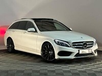 WHITE 2015 MERCEDES-BENZ C250 AMG LINE PREMIUM PLUS 2.1 DIESEL AUTOMATIC ESTATE