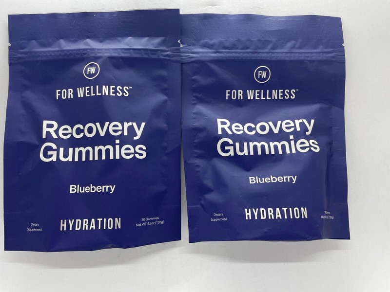 FOR WELLNESS Recovery Gummies 2 x 30ct Blueberry BB 2/2025