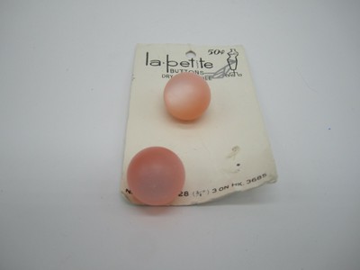Vintage la petite Ball Buttons pearlized Orange New on card set of 2