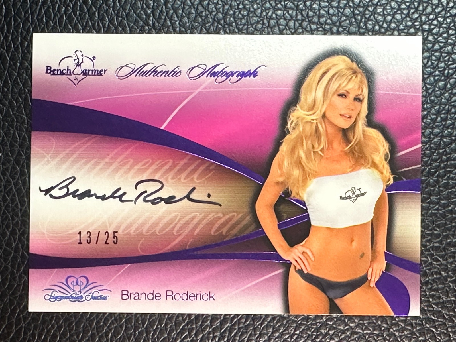 2008 Bench Warmer Signature Series Purple Foil #50 Brande Roderick 13/25 Auto
