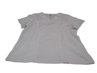 NWT Maevn Womens White Uniform Scrub Top Nurse Work Wear Size XL