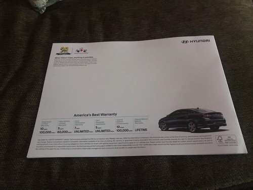 2019  Hyundai  Sonata   original  brochure BRAND NEW MINT!
