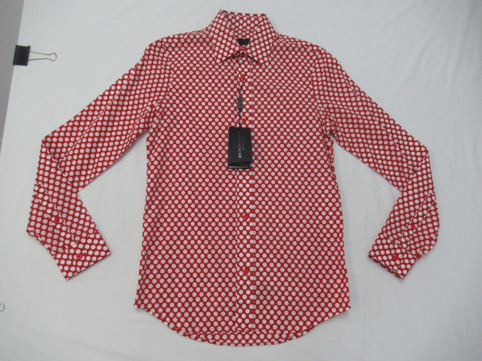 トップス BURBERRY PRORSUM SIZE S Burberry Prorsum Cotton Polka Dot Shirt Mens EU 37 Bright