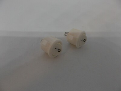 2 Pcs Pack 16mm Round IO Power Switch 3A 250V 6A 125V AC CE CQC 2 Pins Lot White