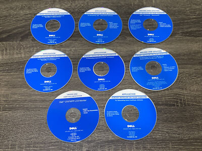 Lot 8 CD Discs For Dell Computers Reinstalling Application Drivers & Utilities