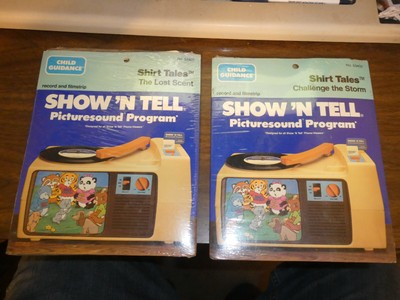 Vintage 1983 Shirt Tales Show N Tell Record Filmstrip Child Guidance Lot of 2