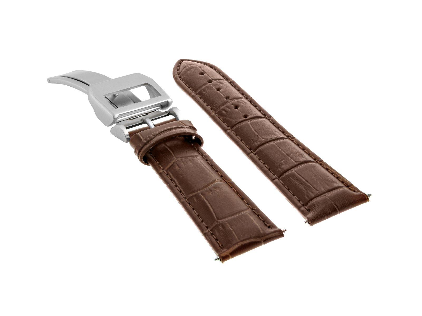 19MM LEATHER WATCH STRAP DEPLOYMENT CLASP FOR IWC PILOT PORTUGUESE