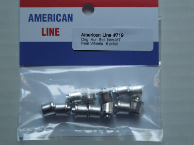 NOS 6 Pair AFX  Slot Car Spoked Rear Wheels ~ Free USA shipping