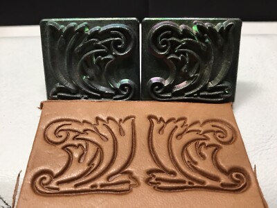 Midas 3D Leather Stamp #8356, 8357 Lily Rt, Lt  1''x1 1/8'' (Md188)