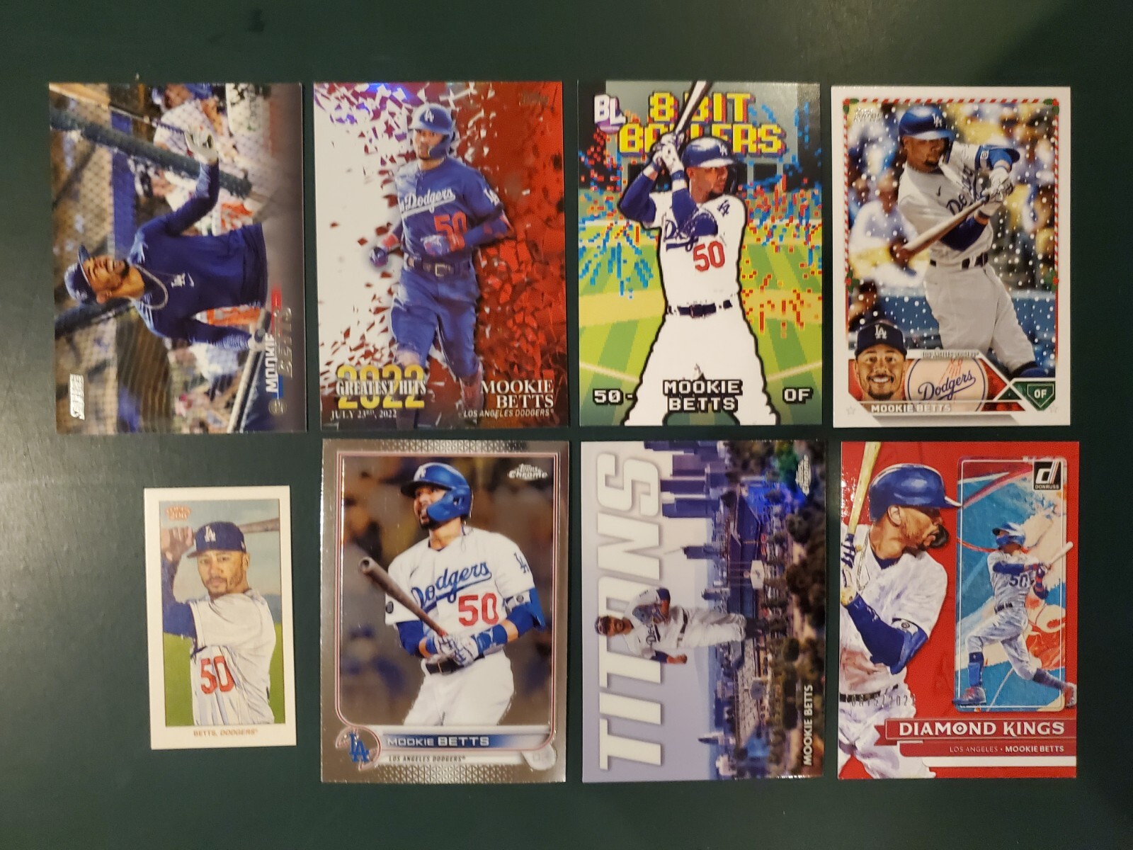 ●MOOKIE / LOVE ME 〜 MOOKIE BETTS - (8) CARD LOT - Topps Panini NO DUPES 2022