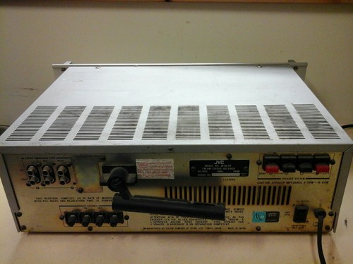 JVC Stereo Receiver Vintage Silver Faced Tuner Model JR-S61H Made In Japan NICE
