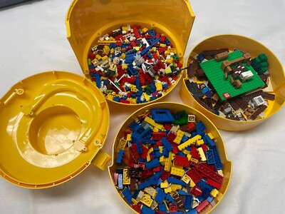 Lego Storage Head Large Store Case Yellow Big Container Full Of Legos!