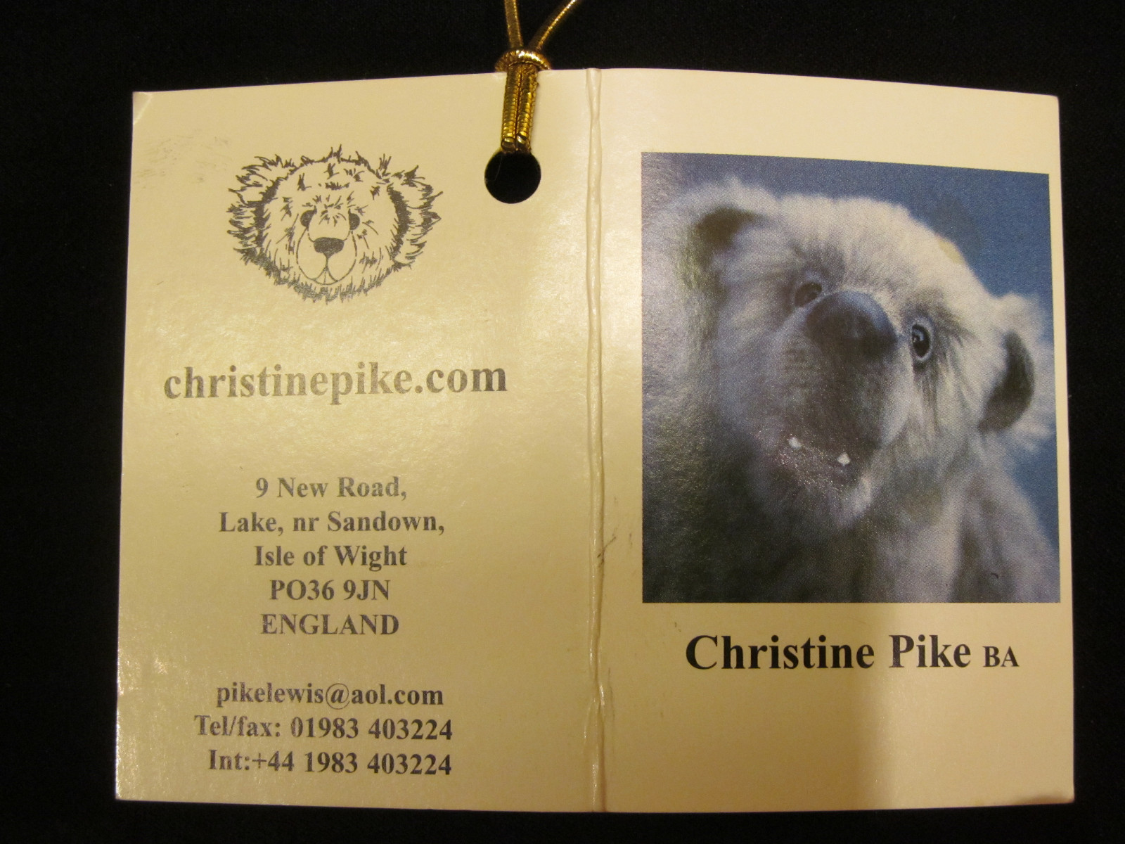 OOAK Artist Bear Christine Pike 