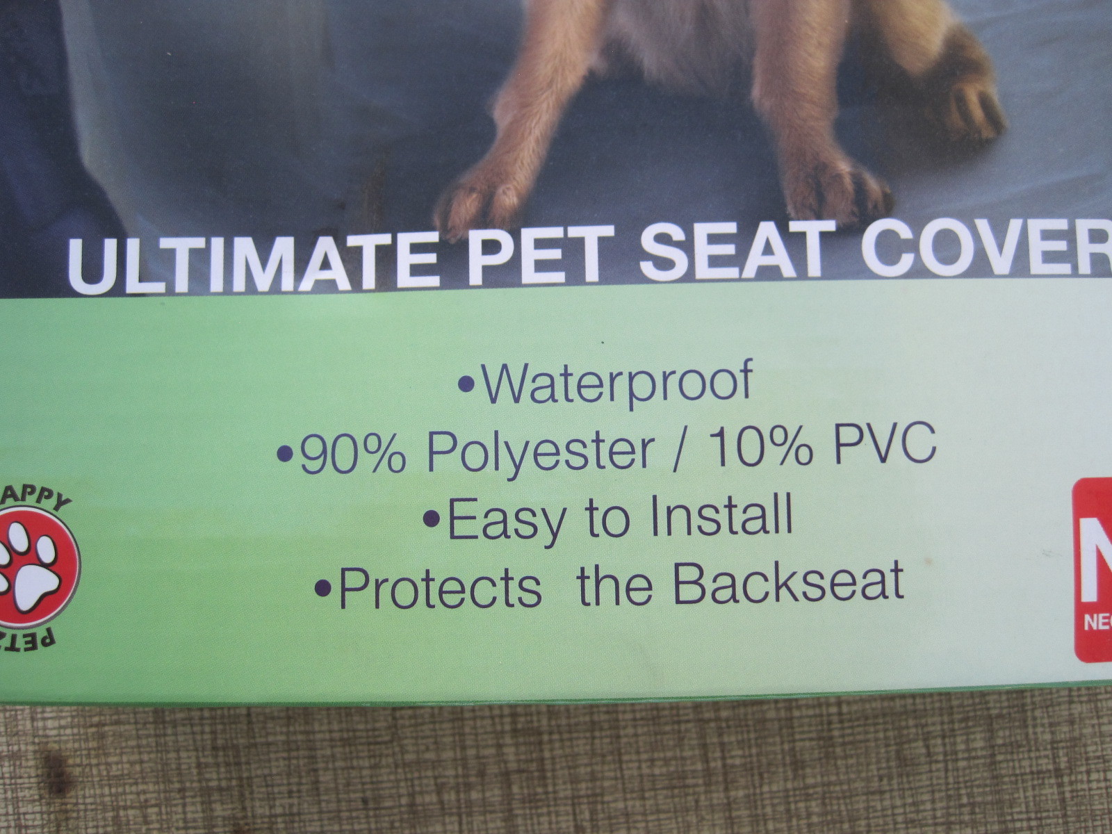 Ultimate Pet Car Seat Cover Neo Products. Waterproof. Dog travel protector back