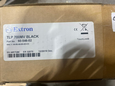 Extron TLP 700MV BLACK 7'' Wall Mount Touch Link Touchpanel