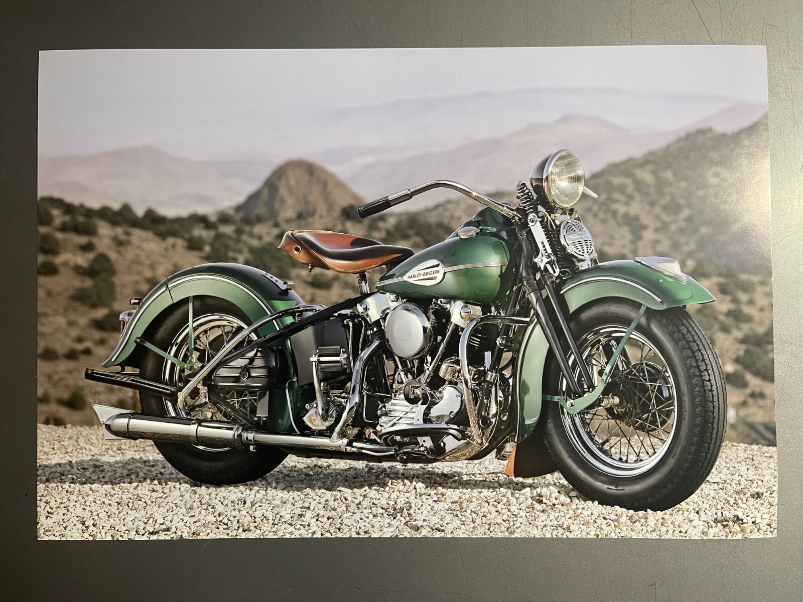 1941 Harley Davidson EL Motorcycle Picture, Print - RARE