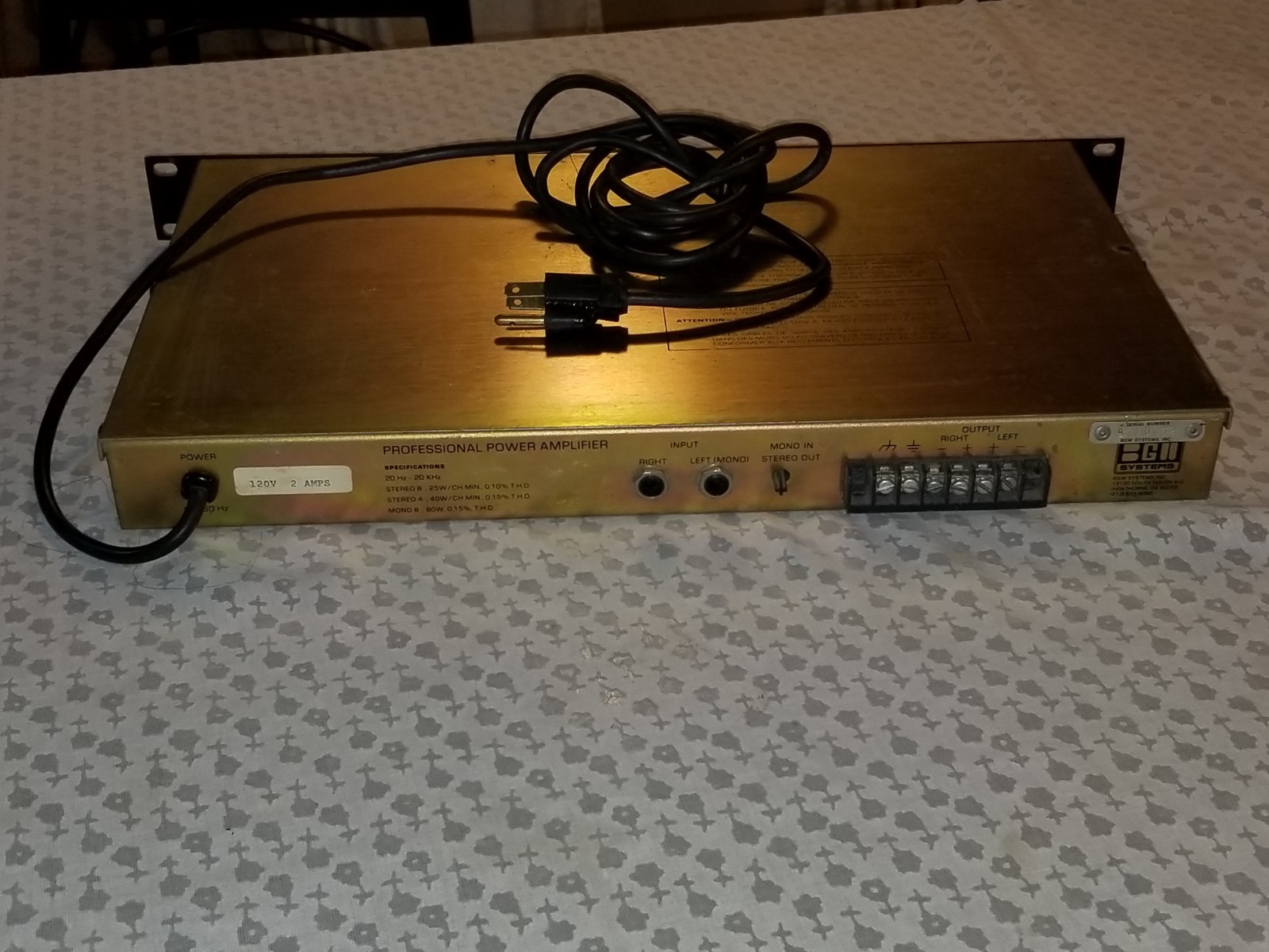 BGW Systems Professional Power Amplifier Model 75 -  very Nice!