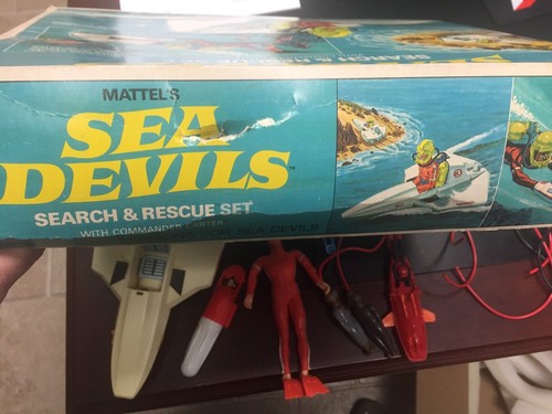 Mattel Sea Devils Aquanauts Chuck Carter Search & Rescue Set With Box Plus Extra