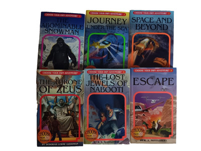 Choose Your Own Adventure - Lot of 6 Paperbacks # 1,2,3,4,8 & The Throne Of Zeus