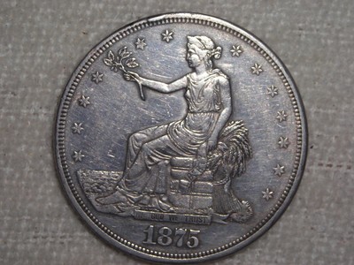 1875-CC TRADE Silver Dollar 1875CC LOT #1 HIGH GRADE XF/XF+ DETAILS