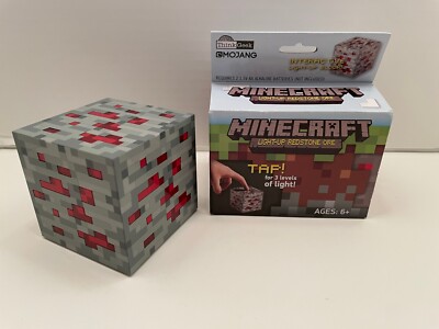 Minecraft Light Up Red stone Ore Interactive Light Up Block ThinkGeek 2014