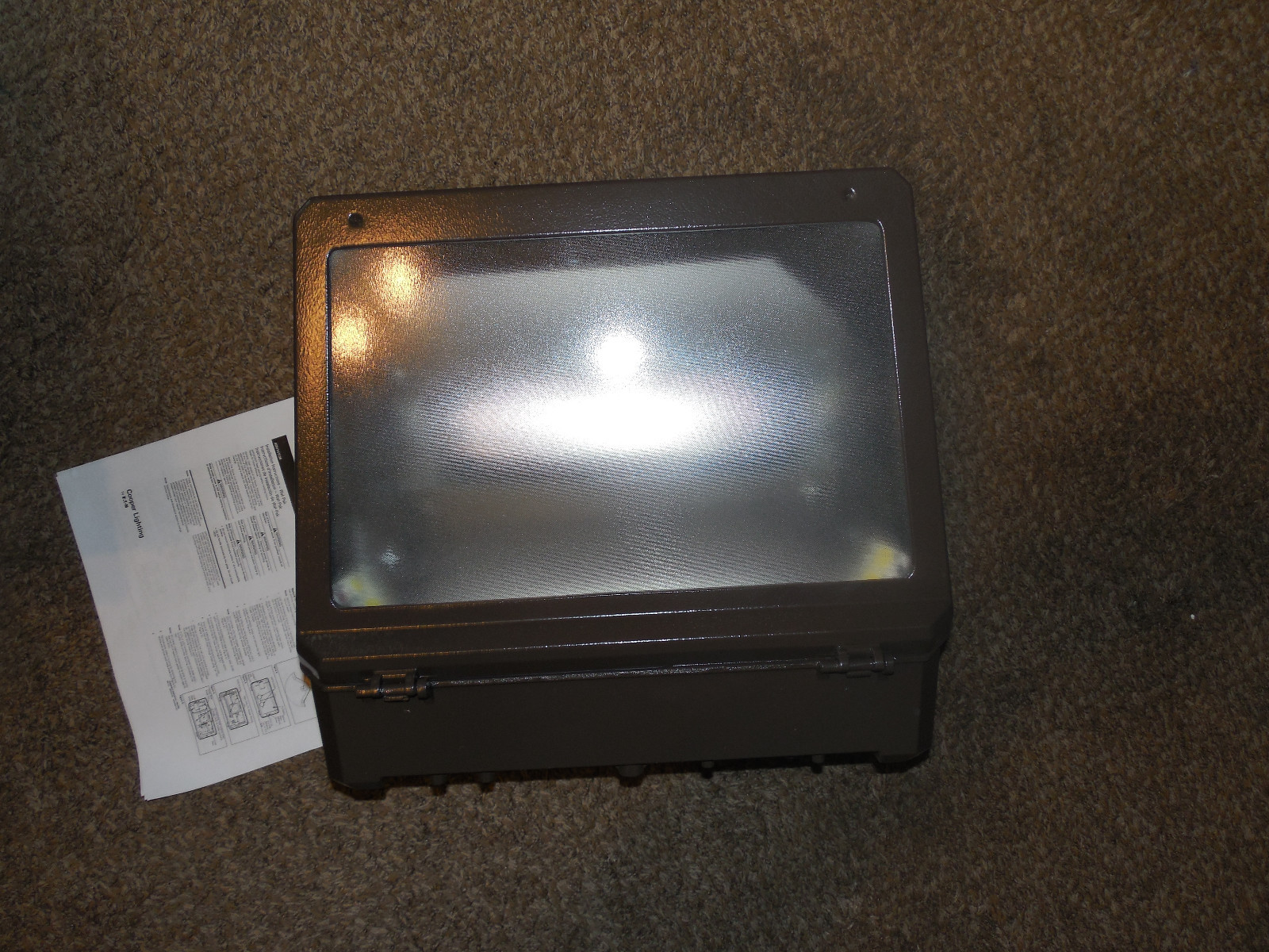 New Cooper Wal-Pak Solid State LED Light Fixture 40W 277v Bronze