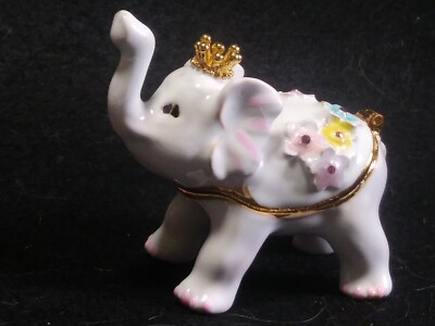 White Elephant  Jewelry Trinket Box  # 2182004 New W/ Tag