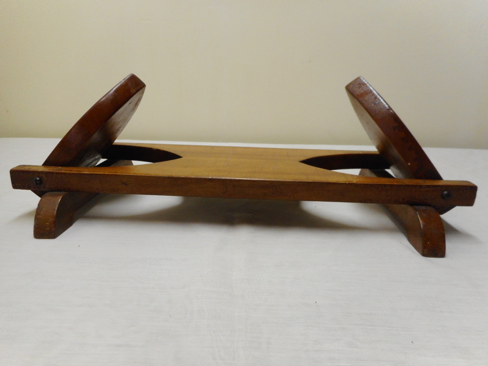 Vintage Wood Cook Book Holder Table Desk Folk Art Display