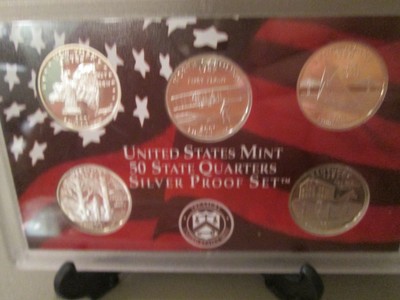 2001-S US SILVER PROOF 10 COIN SET  NO BOX OR COA
