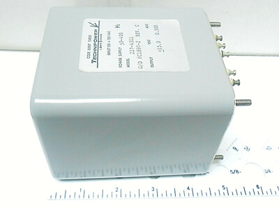 227-4311 TECHNIPOWER POWER SUPPLY, 50-400 HZ/ 15 VDC/ 125 VAC NEW OLD STOCK