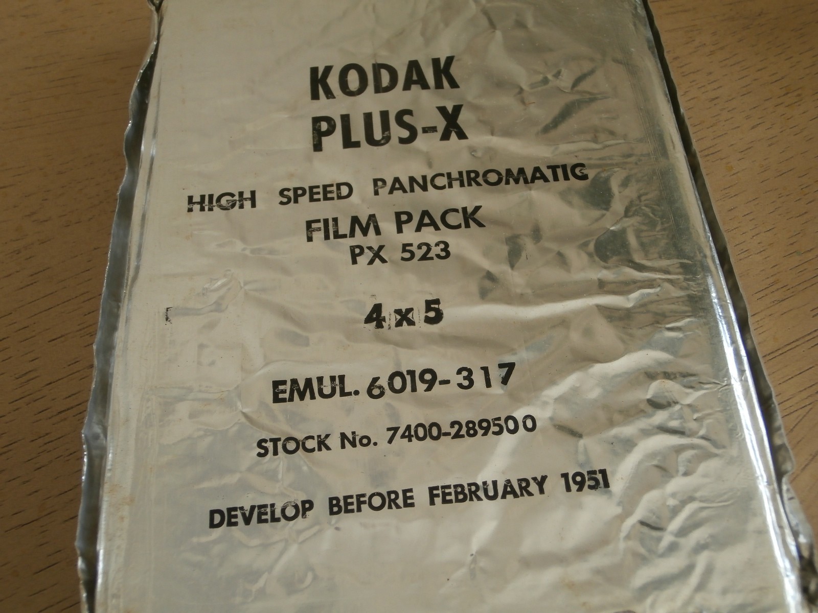 4x5 Kodak Film PackSealed ORIG BOX EXP. Plus-X  25 Shts Exp Feb 1951 3