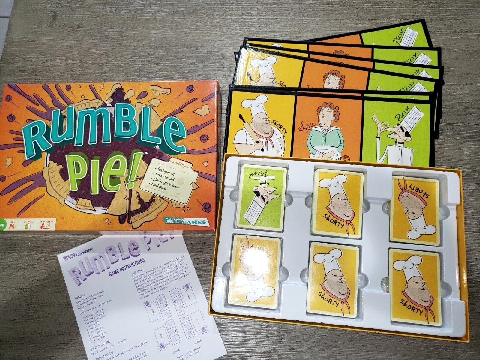 RUMBLE PIE! AGES 8 UP GAME FAMILY FUN FAST PACED SUPER CONDITION 