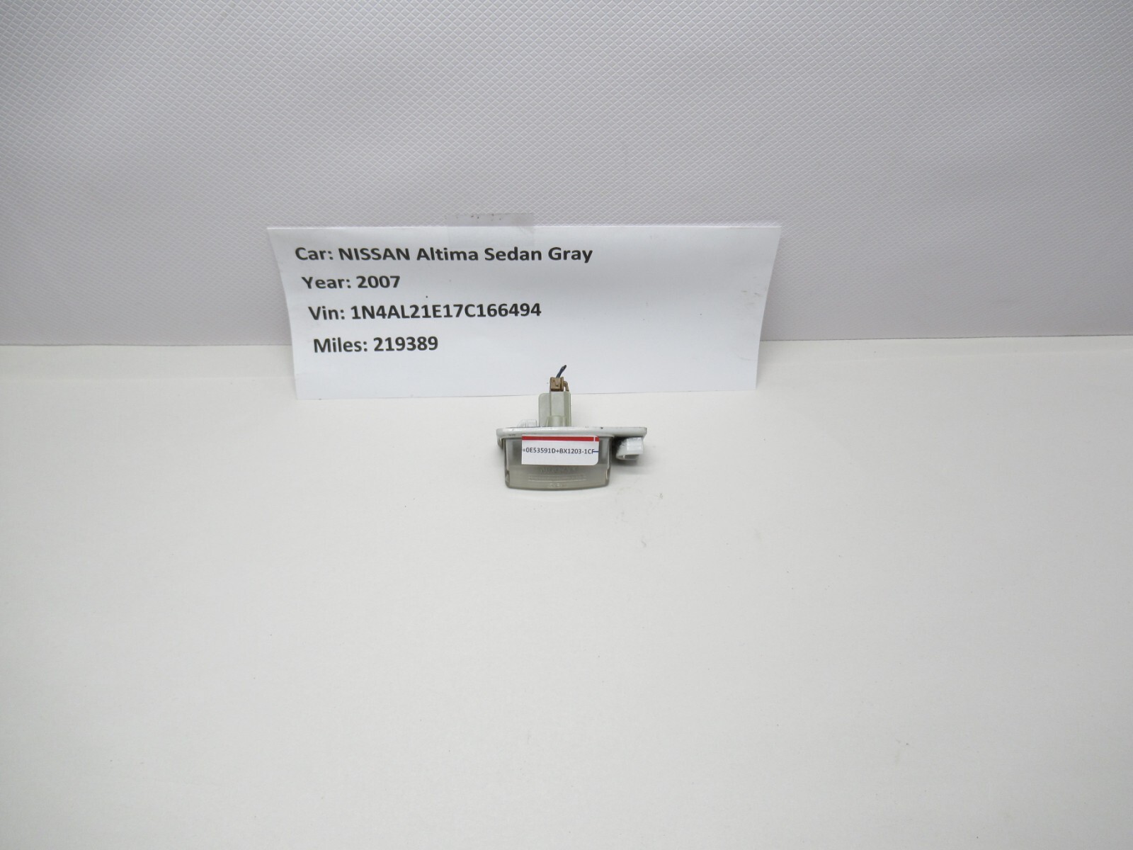 07-12 Nissan Altima Rear Trunk License Light Plate 26510-CR900 OEM