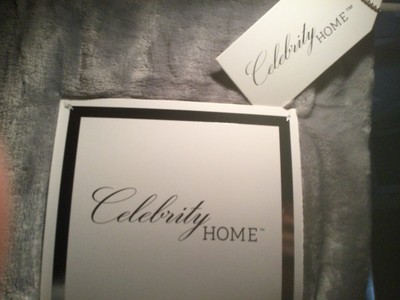 CELEBRITY HOME LUXURY YELLOW PLUSH DECORATIVE POLYESTER THROW BLANKET 50''X70''