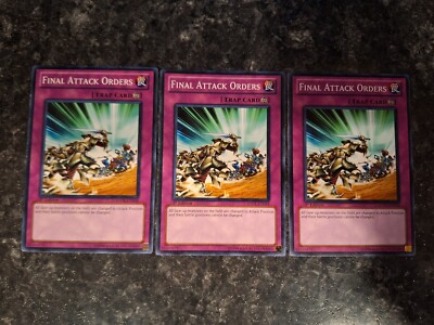 3X Final Attack Orders SDDL-EN034 - Yugioh Yu Gi Oh! 3 Playset 1st Edition