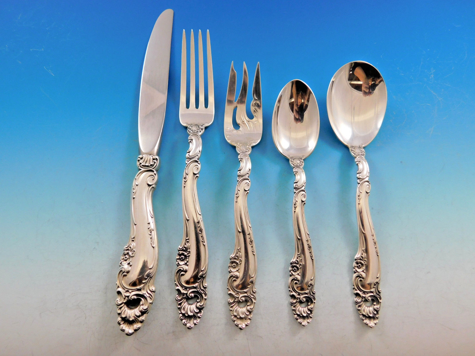 decor-by-gorham-sterling-silver-flatware-set-for-8-service-40-pieces-ebay