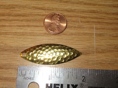 10 SZ 4 CUSTOM WILLOW LEAF BLADES BRASS BASE HAMMERED BRASS SMOOTH BACK BLADE 
