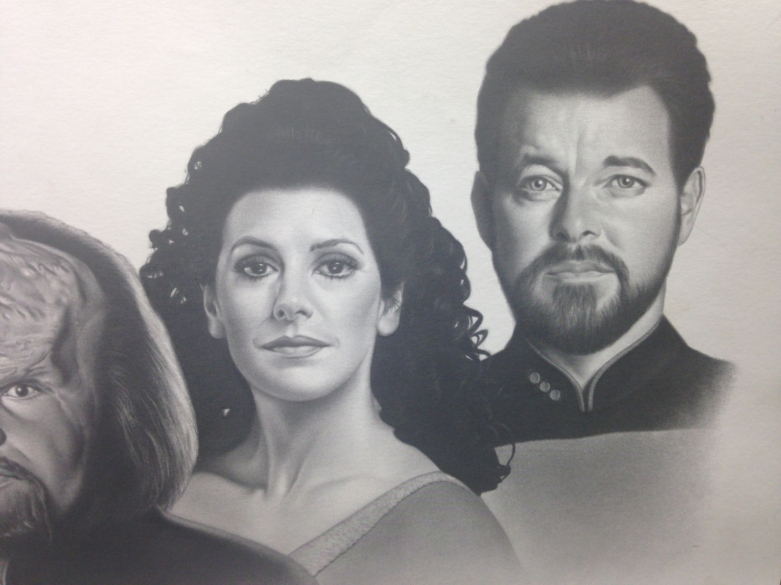 Signed Brad Weinman Star Trek Crew Print Black & White Characters