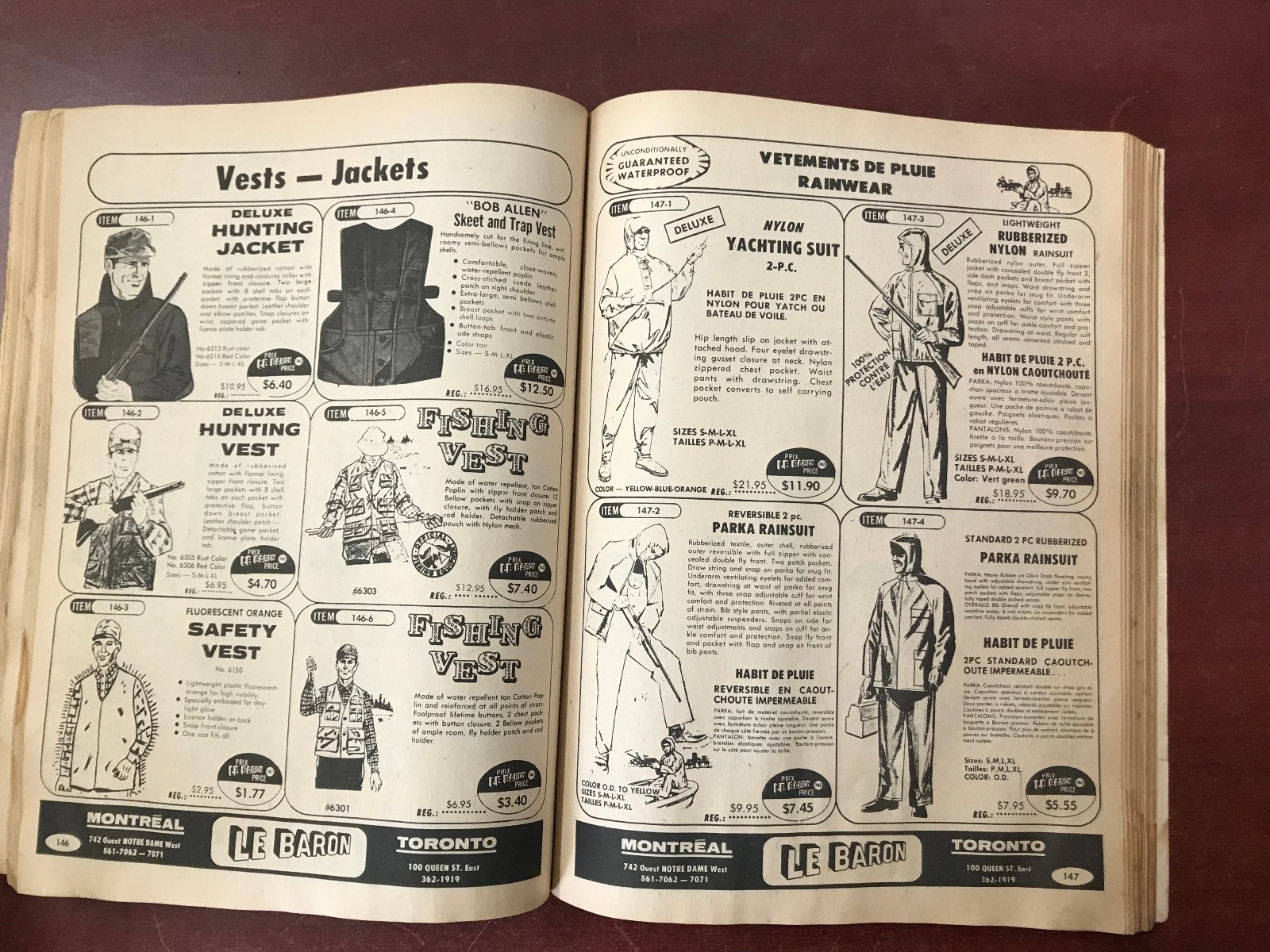 !!! LE BARON MONTREAL-TORONTO 742 1973 CATALOGUE !!!