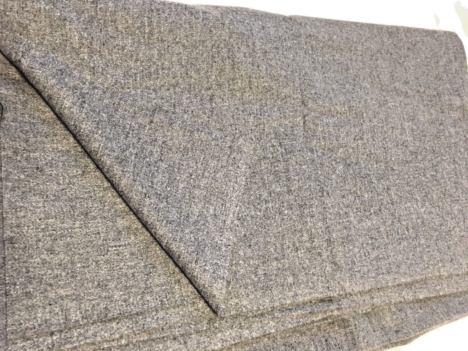 Vintage Wool Fabric Charcoal Gray 71