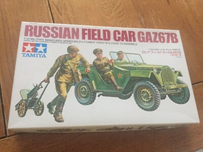 MAQUETTE VOITURE JEEP RUSSIAN FIELD CAR GAZ67B TAMIYA 1/35 35021 NEUF