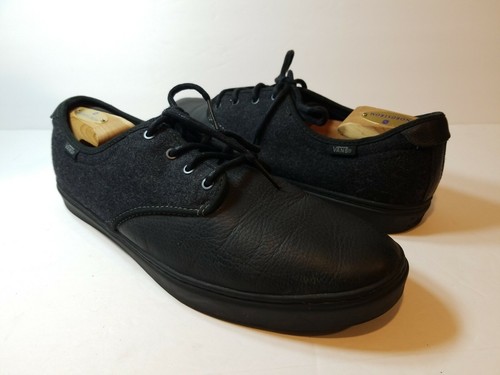 used VANS ブーツ 黒　used サイズ8h 26.5㎝ Vans Sk8 Hi Black Leather Mesh Sides High Top Sneakers
