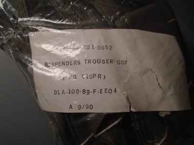 USGI US Military Wet Weather Goretex Trousers Pants Suspenders New 1989 46-D