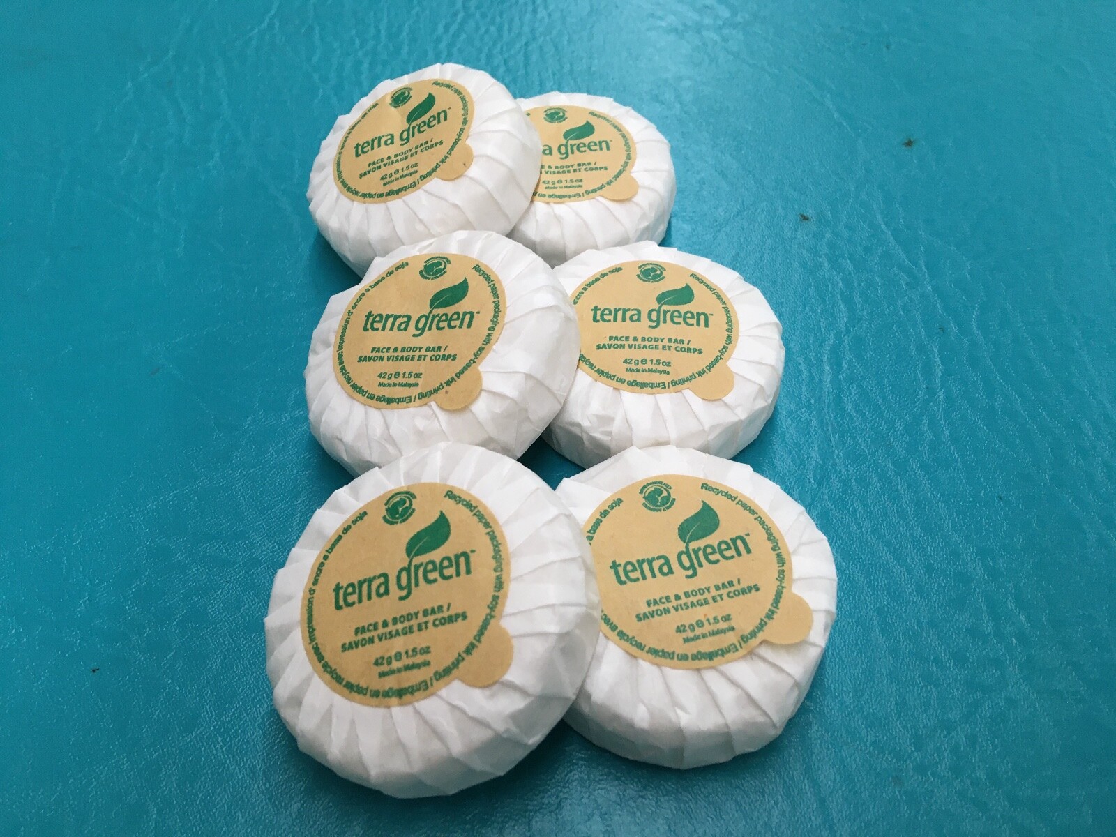 6 Terra Green Face and Body Soap Bar 1.5 oz Larger Size