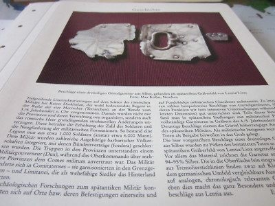 Oberösterreich Archiv 1 1001b spätantikes Gräberfeld Lentia/Linz Gürtelgarnitur