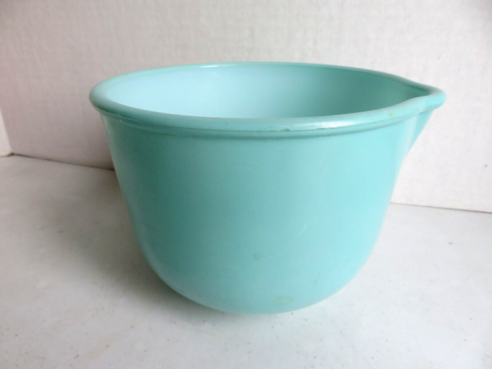 Vintage Glasbake 20CJ Aqua Blue Mixing Bowl Made for Sunbeam Mixmaster Mixer