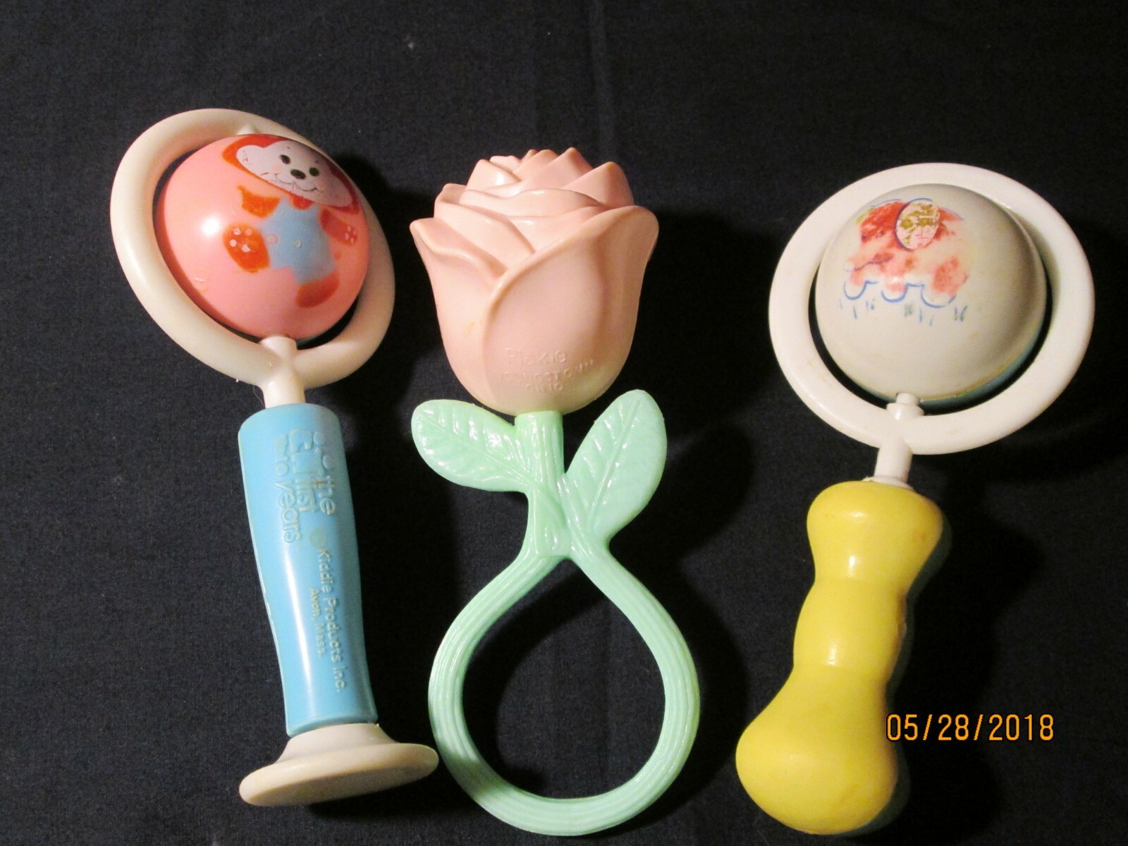 Set of 3 Baby Rattles from the 1970's and 1980's